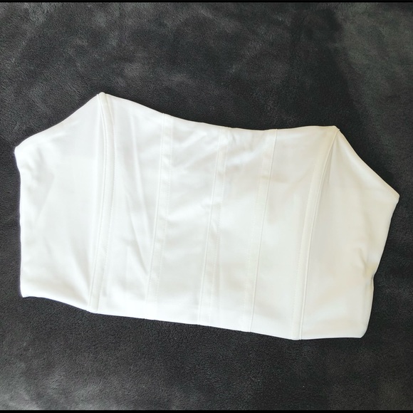 {SOLD} solid corset crop top sleeveless pullover - Picture 5 of 5